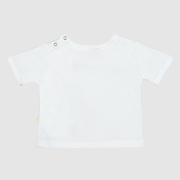 Camiseta Bebê Branca Com Bordado “gatinha”