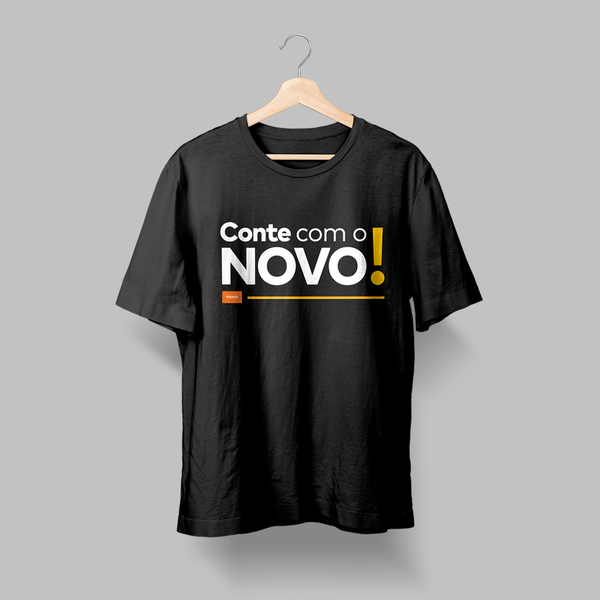 Foto do produto Camiseta Conte com o NOVO Preta (Unissex)