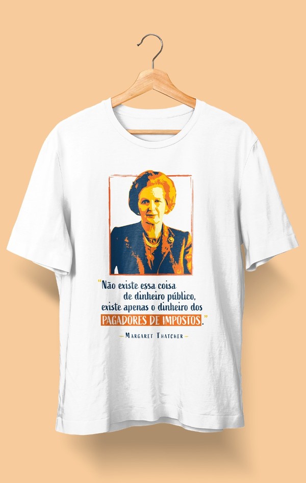 Foto do produto Camiseta Margaret Thatcher Branca (Feminina)
