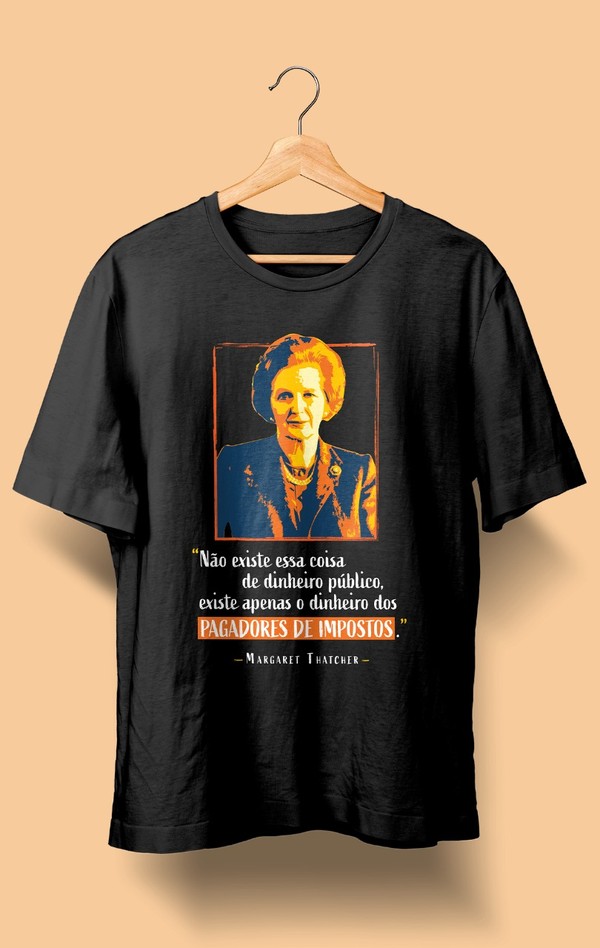 Foto do produto Camiseta Margaret Thatcher Preta (Feminina)