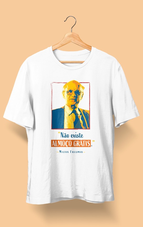 Foto do produto Camiseta Milton Friedman Branca (Feminina)