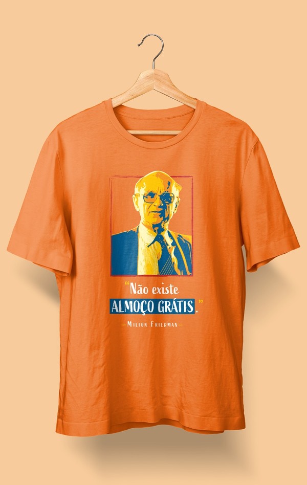 Foto do produto Camiseta Milton Friedman Laranja (Masculina)