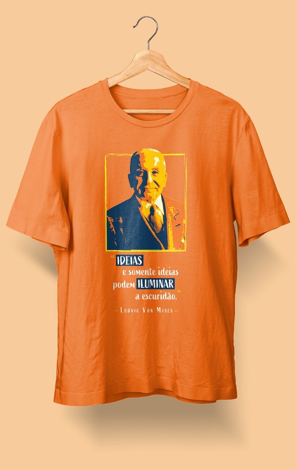 Foto do produto Camiseta Ludwig Von Mises Laranja (Masculina)