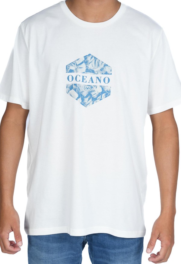 CAMISETA OCEANO PLUS SIZE FOLHAS ORGANIC