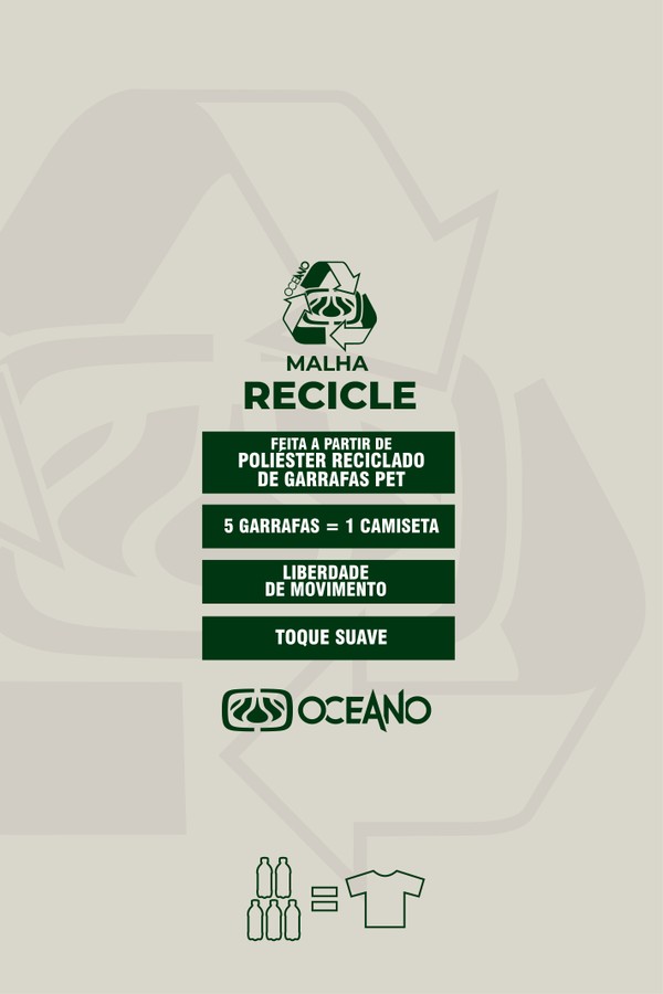 CAMISETA OCEANO RECICLE 5RS COLLAB LIXO ZERO