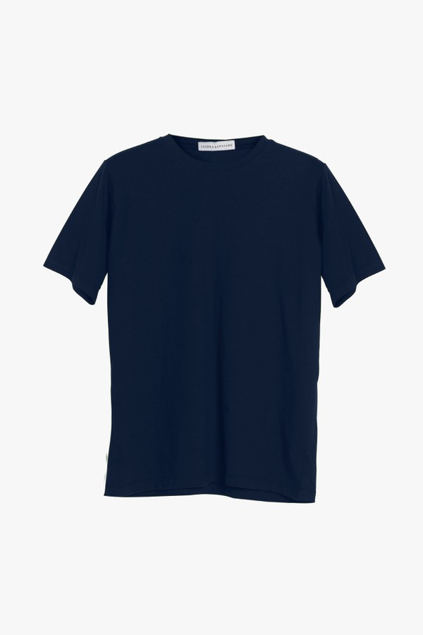 Camiseta algodão boyfriend Isa azul marinho