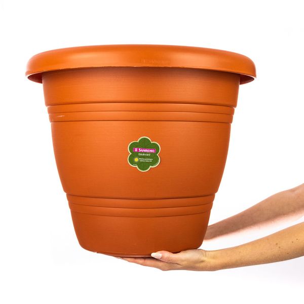 Foto do produto VASO REDONDO PLÁSTICO SANREMO 35CM | MACETA SANREMO REDONDA PLÁSTICO 35CM | ROUND PLASTIC SANREMO PLANTER 14´´