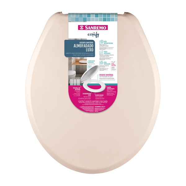 Foto do produto ASSENTO SANITÁRIO ALMOFADADO LUXO | ASIENTO SANITARIO DE LUJO ACOLCHADO | LUXURY CUSHIONED TOILET SEAT