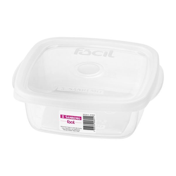 Foto do produto POTE QUAD CRISTAL PLÁST SANREMO 530ML