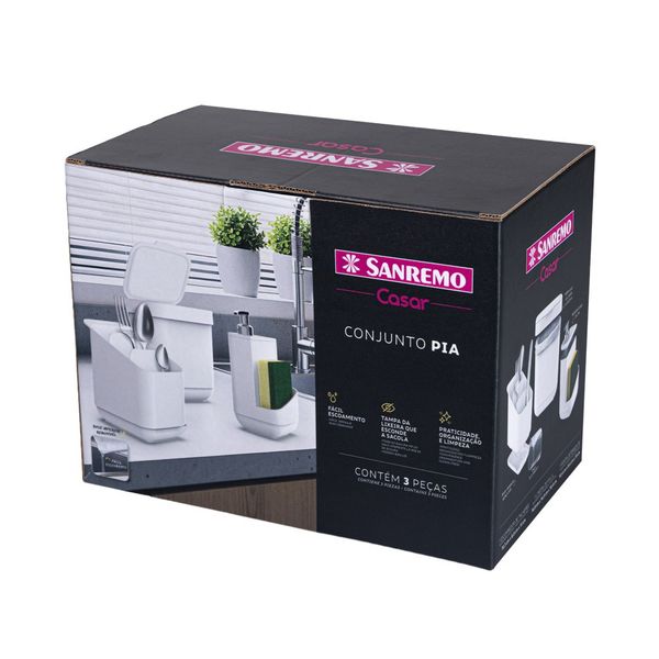 Foto do produto CONJUNTO LINHA PIA BCO PLASTICO SANREMO