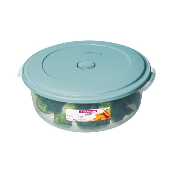 Foto do produto POTE REDONDO BAIXO PLÁSTICO SANREMO 2,3L | CONTENEDOR DE ALIMENTOS PLÁSTICO REDONDO Y DELGADO SANREMO | SANREMO SHORT ROUND PLASTIC FOOD CONTAINER