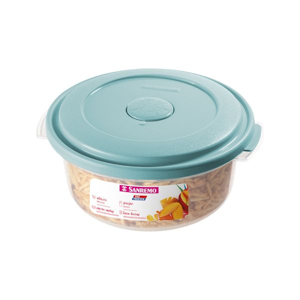 Foto do produto POTE RED. BX PLÁSTICO SANREMO 530ML | CONTENEDOR DE ALIMENTOS PLÁSTICO REDONDO BAJO SANREMO | SANREMO SHORT ROUND PLASTIC FOOD CONTAINER
