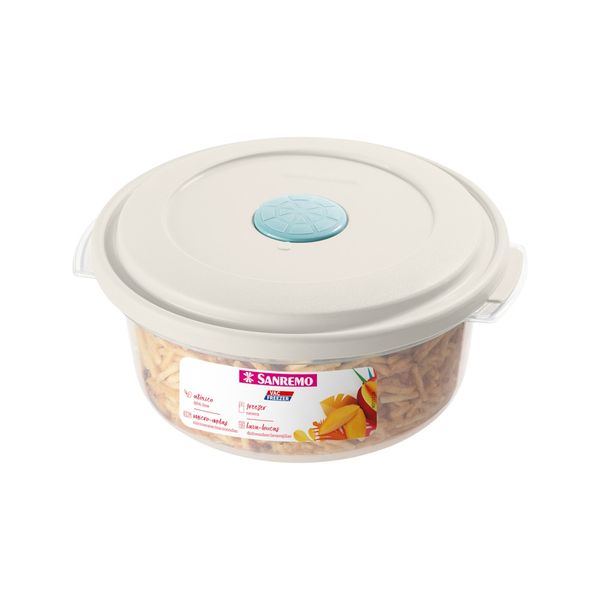 Foto do produto POTE RED. BX PLÁSTICO SANREMO 530ML | CONTENEDOR DE ALIMENTOS PLÁSTICO REDONDO BAJO SANREMO | SANREMO SHORT ROUND PLASTIC FOOD CONTAINER