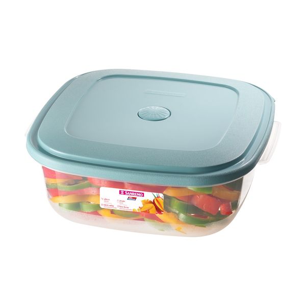 Foto do produto POTE QUAD. BX G PLÁSTICO SANREMO 2,5L | CONTENEDOR DE ALIMENTOS PLÁSTICO CUADRADO BAJO GRANDE SANREMO | SANREMO BX SQUARE PLASTIC FOOD CONTAINER  LARGE