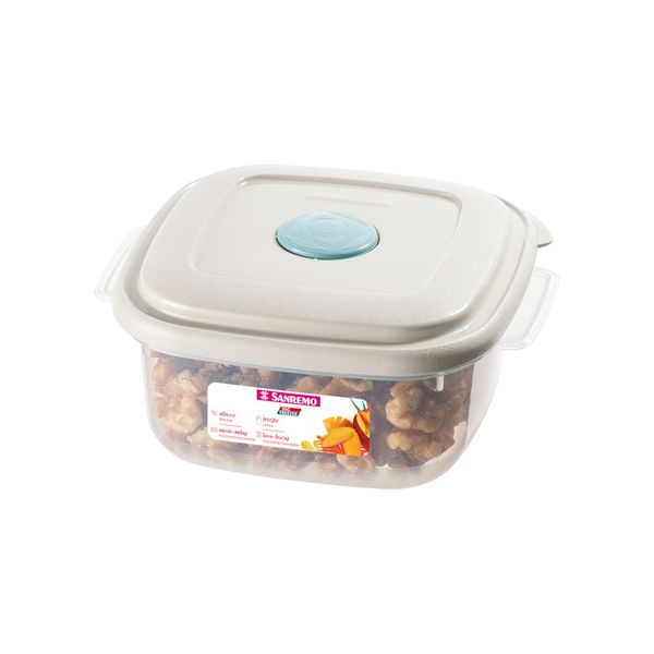Foto do produto POTE QUAD. BX P PLÁSTICO SANREMO 450ML | CONTENEDOR DE ALIMENTOS PLÁSTICO CUADRADO BAJO PEQUEÑO | SANREMO BX SQUARE PLASTIC FOOD CONTAINER SMALL