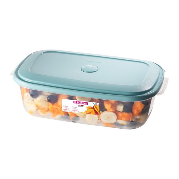 Foto do produto POTE RETANG. AL M PLÁSTICO SANREMO 2,34L | CONTENEDOR RECTANGULAR ALTO PLÁSTICO MEDIANO SANREMO | SANREMO RECTANG. PLASTIC FOOD CONTAINER MEDIUM
