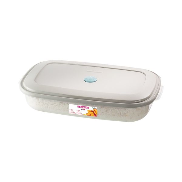 Foto do produto POTE RETANG. BX G PLÁSTICO SANREMO 2,7L | CONTENEDOR DE ALIMENTOS PLÁSTICO RECTÁNGULAR BAJO GRANDE SANREMO | BX RECTANG. PLASTIC FOOD CONTAINER LARGE