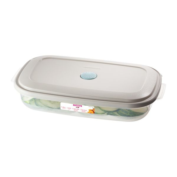Foto do produto POTE RETANG. M PLÁSTICO SANREMO 1,45L | CONTENEDOR DE ALIMENTOS PLÁSTICO RECTANGULAR MEDIANO SANREMO | BX RECTANG. PLASTIC FOOD CONTAINER MEDIUM