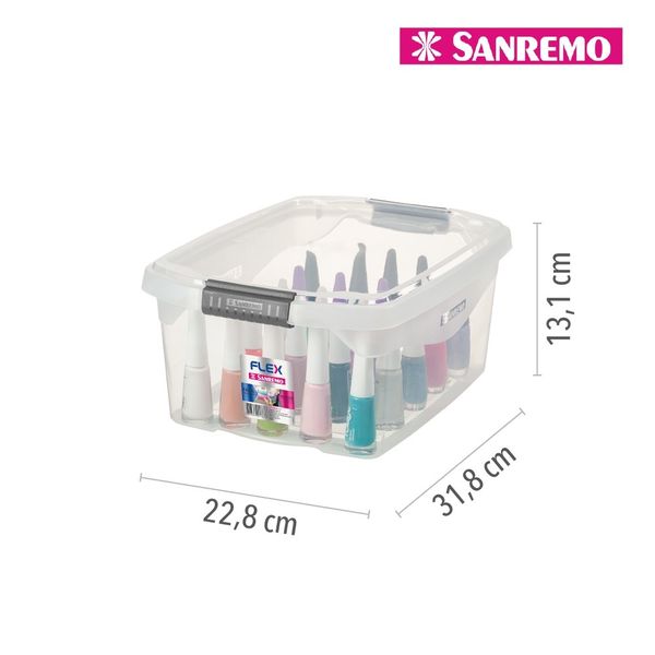 Foto do produto ORGANIZADOR PLÁSTICO SANREMO 6L | ORGANIZADOR PLÁSTICO SANREMO 6L | SANREMO PLASTIC ORGANIZER 1.5GAL