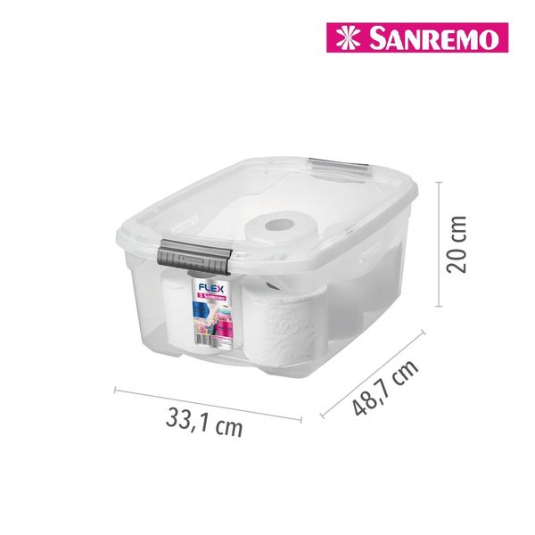 Foto do produto ORGANIZADOR PLÁSTICO SANREMO 20L | ORGANIZADOR PLÁSTICO SANREMO 20L | SANREMO PLASTIC ORGANIZER 5.2GAL