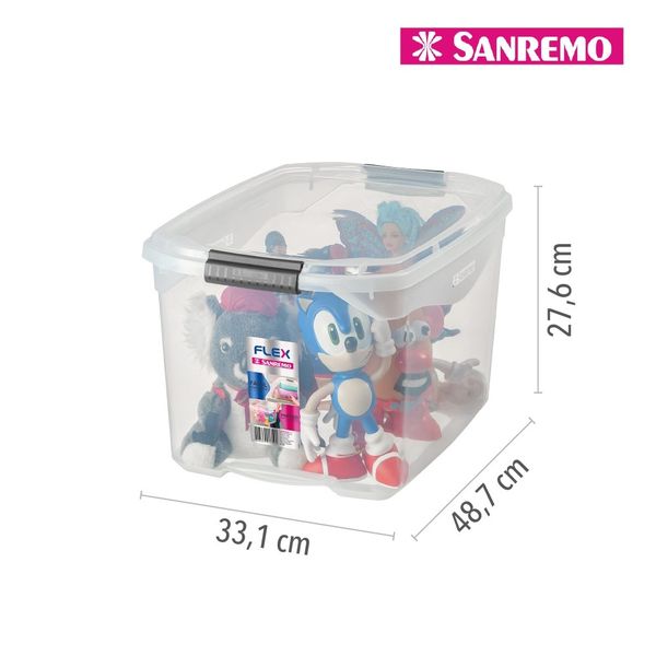 Foto do produto ORGANIZADOR PLÁSTICO SANREMO 29L | ORGANIZADOR PLÁSTICO SANREMO 29L | SANREMO  PLASTIC ORGANIZER 7.6GAL