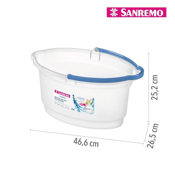 Foto do produto BALDE OVAL PLÁSTICO SANREMO 14L | BALDE OVALADO PLÁSTICO SANREMO 14L | SANREMO OVAL PLASTIC BUCKET 3GAL