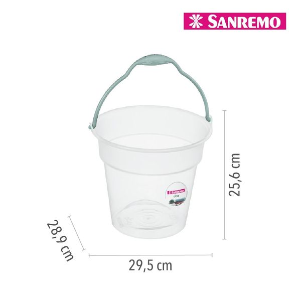Foto do produto BALDE PLÁSTICO SANREMO 8L | BALDE PLÁSTICO SANREMO 8L | SANREMO PLASTIC BUCKET 2GAL