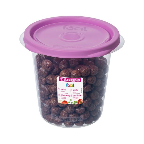 Foto do produto POTE RED. PLÁSTICO SANREMO 440ML | CONTENEDOR REDONDO PLÁSTICO SANREMO 440ML | SANREMO PLASTIC ROUND CONTAINER 14.8FL OZ