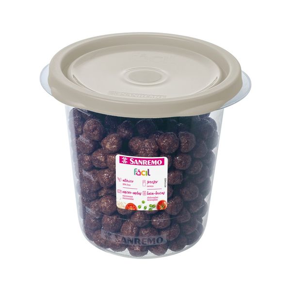 Foto do produto POTE RED. PLÁSTICO SANREMO 440ML | CONTENEDOR REDONDO PLÁSTICO SANREMO 440ML | SANREMO PLASTIC ROUND CONTAINER 14.8FL OZ