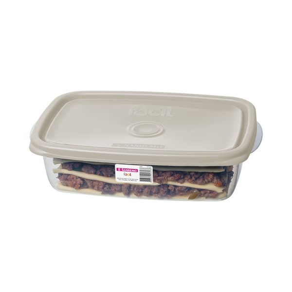 Foto do produto POTE RETANG. PLÁSTICO SANREMO 785ML | CONTENEDOR RECTANGULAR PLÁSTICO SANREMO 785ML | SANREMO PLASTIC RECTANGULAR CONTAINER 26.5FL OZ
