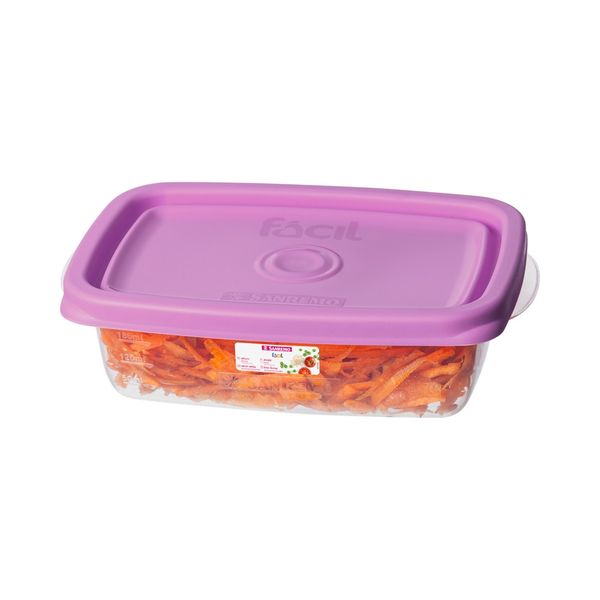 Foto do produto POTE RETANG. PLÁSTICO SANREMO 280ML | CONTENEDOR RECTANGULAR PLÁSTICO SANREMO 280ML | SANREMO PLASTIC RECTANGULAR CONTAINER 9.4FL OZ