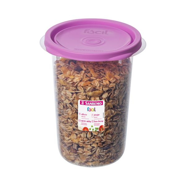 Foto do produto POTE RED. PLÁSTICO SANREMO 680ML | CONTENEDOR REDONDO PLÁSTICO SANREMO 680ML | SANREMO PLASTIC ROUND CONTAINER 22.9FL OZ