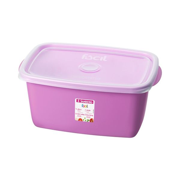 Foto do produto POTE RETANG. PLÁSTICO SANREMO 1,4L | CONTENEDOR RECTANGULAR PLÁSTICO SANREMO 1,4L | SANREMO PLASTIC RECTANGULAR CONTAINER 0.3GAL