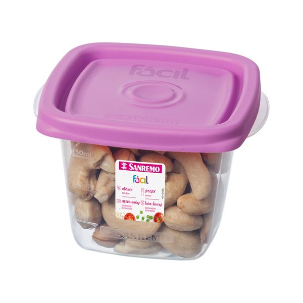 Foto do produto POTE QUAD. PLÁSTICO SANREMO 200ML | CONTENEDOR CUADRADO PLÁSTICO SANREMO 200ML | SANREMO PLASTIC SQUARE CONTAINER 6.7FL OZ