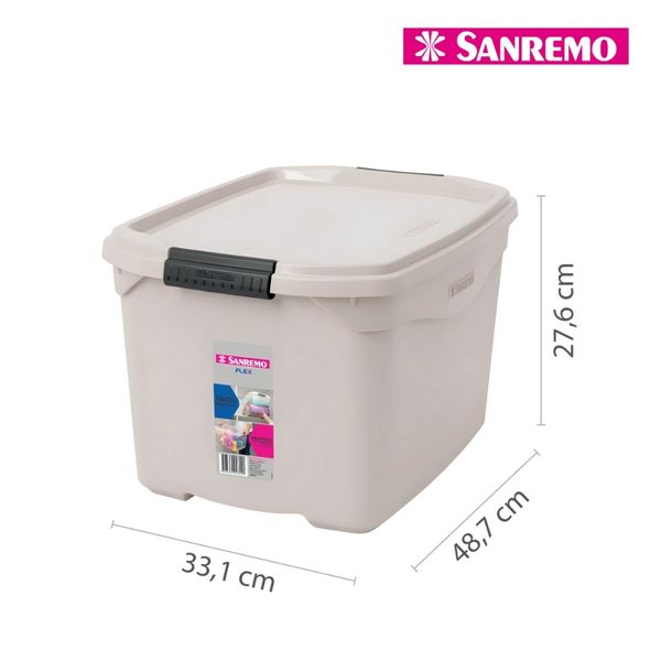Foto do produto ORGANIZADOR PLÁSTICO SANREMO 29L | ORGANIZADOR PLÁSTICO SANREMO 29L | SANREMO  PLASTIC ORGANIZER 7.6GAL