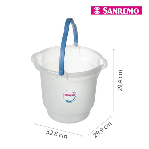 Foto do produto BALDE PLÁSTICO SANREMO 12L | BALDE PLÁSTICO SANREMO 12L | SANREMO PLASTIC BUCKET 3.1GAL