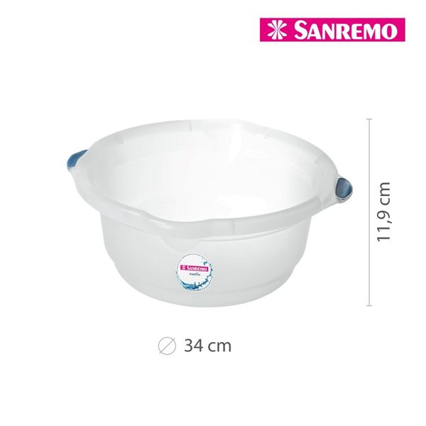 Foto do produto BACIA PLÁSTICA SANREMO 5,2L | PALANGANA PLÁSTICA SANREMO 5,2L | SANREMO PLASTIC BASIN 1.1GAL