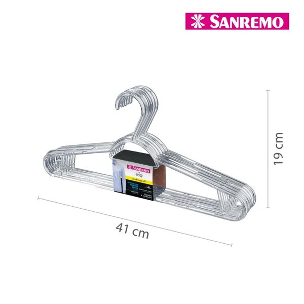 Foto do produto CABIDE MULTI PLÁSTICO 6PC 12CJ | PERCHA MULTI PLÁSTICO 6 UN 12 CJ | 12SET MULTI PLASTIC HANGER 6PC