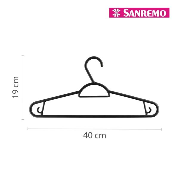 Foto do produto CABIDE PEND. MAIS L6P5 PLÁSTICO 6PC 24CJ | PERCHA PEND. MAIS C6P5 PLÁSTICO 6 UN 24CJ | L6P5 HANGING MORE PLASTIC 24SET HANGER 6PC