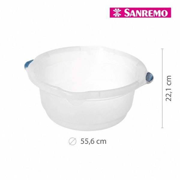 Foto do produto BACIA PLÁSTICA SANREMO 27,5L | PALANGANA DE PLÁSTICO SANREMO 27,5L | SANREMO PLASTIC BASIN 7.2GAL