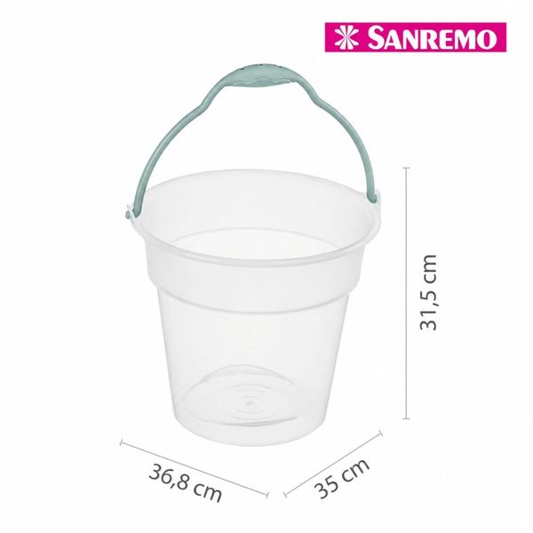 Foto do produto BALDE PLÁSTICO SANREMO 15L | BALDE PLÁSTICO SANREMO 15L | SANREMO PLASTIC BUCKET 3.9GAL