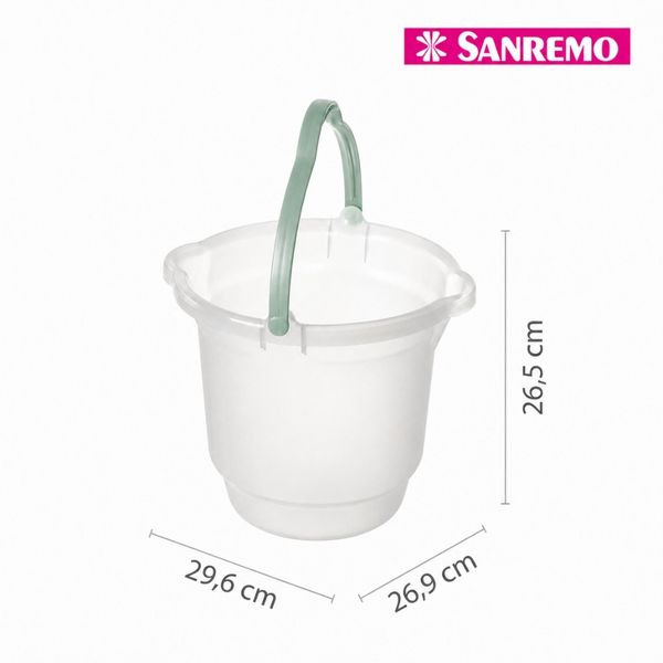 Foto do produto BALDE PLÁSTICO SANREMO 8,5L | BALDE PLÁSTICO SANREMO 8,5L | SANREMO PLASTIC BUCKET 2.2GAL