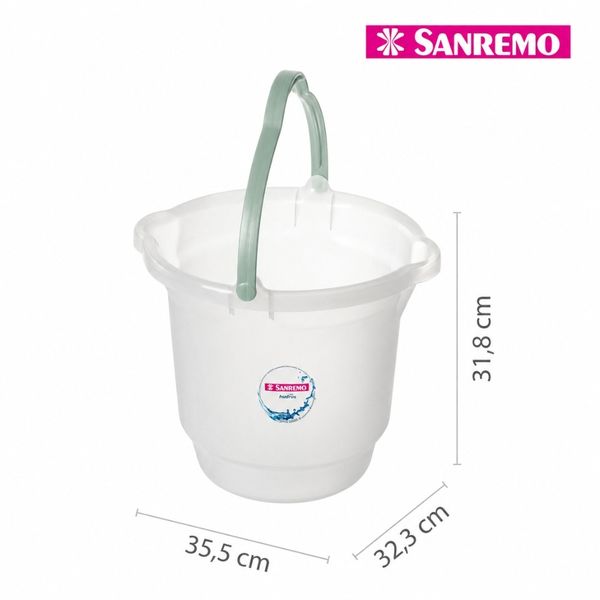 Foto do produto BALDE PLÁSTICO SANREMO 15L | BALDE PLÁSTICO SANREMO 15L | SANREMO PLASTIC BUCKET 3.9GAL