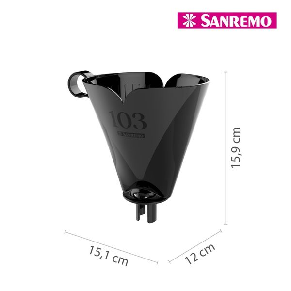 Foto do produto FILTRO DE CAFÉ PLÁST. TAM. 103 | FILTRO PLÁSTICO PARA CAFÉ TAMAÑO 103 | PLASTIC COFFEE FILTER SIZE 103