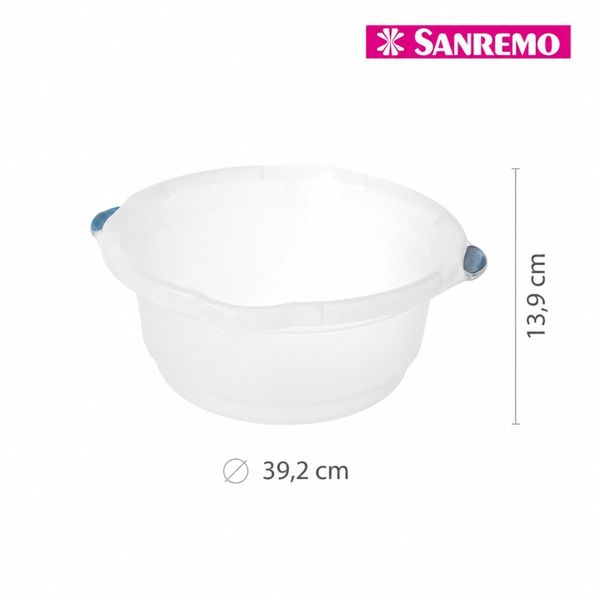 Foto do produto BACIA PLÁSTICA SANREMO 8,6L | PALANGANA PLÁSTICA SANREMO 8,6L | SANREMO PLASTIC BASIN 1.8GAL
