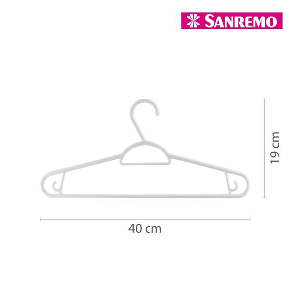 Foto do produto CABIDE PEND. MAIS PLÁSTICO 5PC | PERCHA PENDURA MAIS PLÁSTICO 5 UNIDADES  | HANGING MORE PLASTIC HANGER 5PC