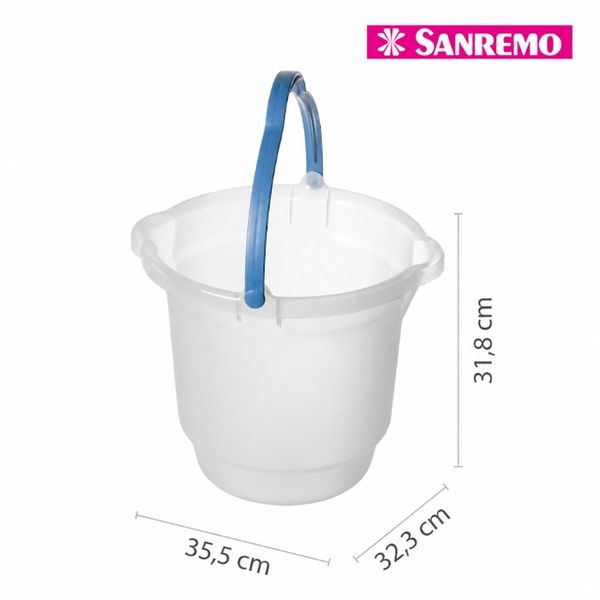 Foto do produto BALDE PLÁSTICO SANREMO 15L | BALDE PLÁSTICO SANREMO 15L | SANREMO PLASTIC BUCKET 3.9GAL