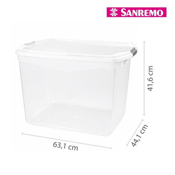 Foto do produto ORGANIZADOR PLÁSTICO SANREMO 80L | ORGANIZADOR PLÁSTICO SANREMO 80L | SANREMO  PLASTIC ORGANIZER 21.1GAL