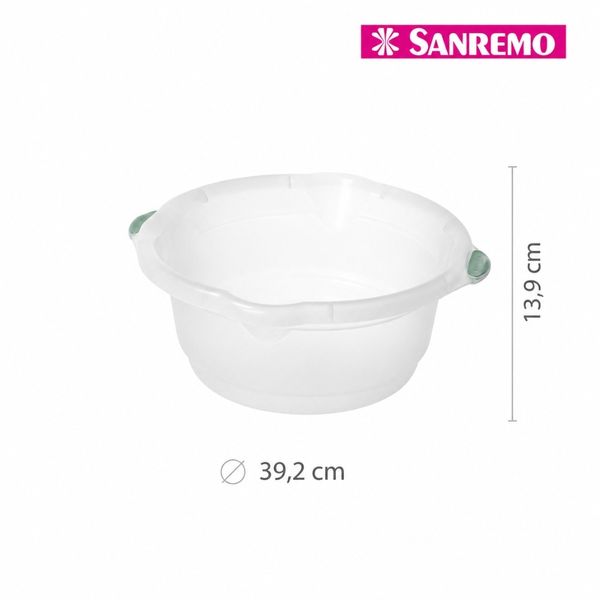 Foto do produto BACIA PLÁSTICA SANREMO 8,6L | PALANGANA PLÁSTICA SANREMO 8,6L | SANREMO PLASTIC BASIN 1.8GAL