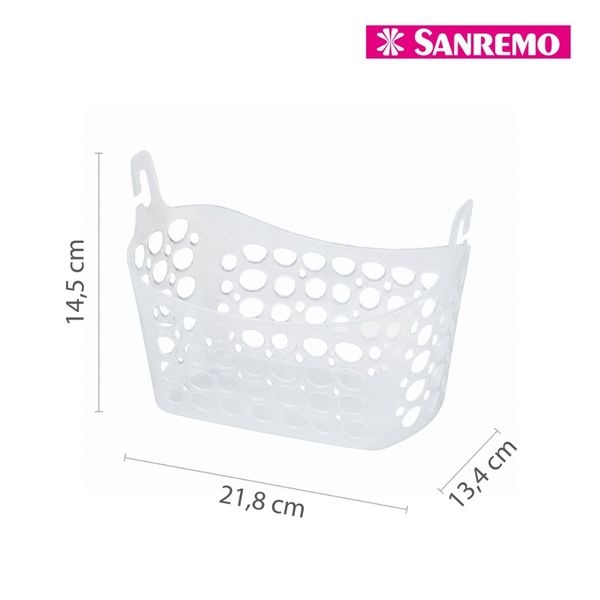 Foto do produto CESTO P/PRENDEDORES PLASTIC SANREMO 1,6L | CANASTO PLÁSTICO P/PINZAS DE ROPA SANREMO 1,6L | SANREMO PLASTIC BASKET FOR CLOTHES CLIPS 0.4GAL